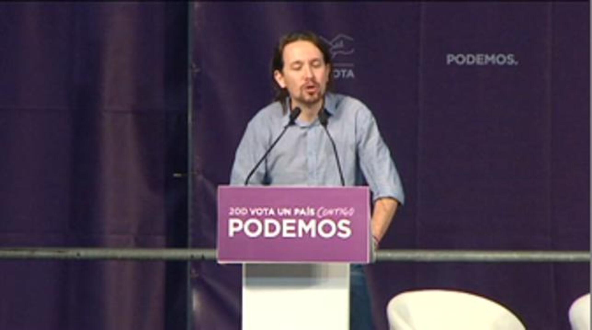 Ada Colau ha sido la estrella principal del mitin de Podemos en Madrid este domingo
