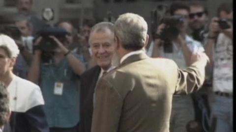 Fidel Castro, durante uno de sus discursos