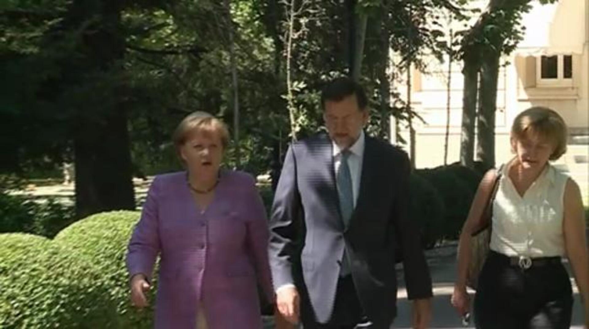 La cumbre hispano-germana, en veinte frases: Merkel, «impresionada»; Rajoy, sin «presión»