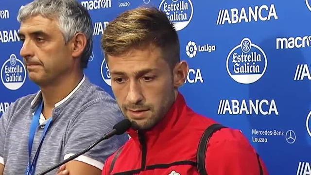 El vestuario del Depor le dedica la victoria a Bergantiños
