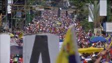 Duelo de manifestaciones en Venezuela