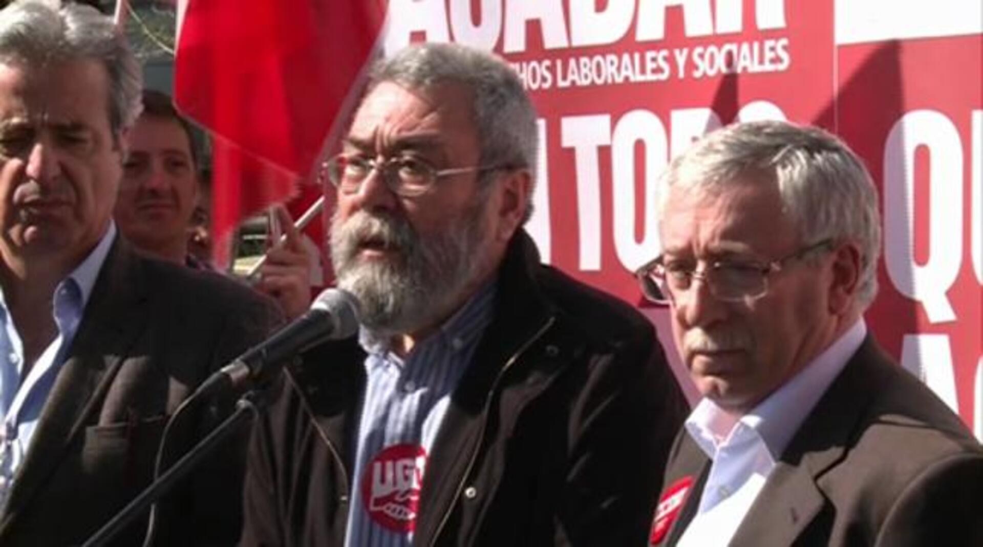 Méndez y Toxo: «Hoy comienza la cuenta atrás para la huelga general del 29-M»