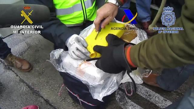 Imagen de la cocaína incautada en el Puerto de Valencia