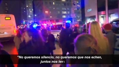 Manifestantes frente a la Trump Tower