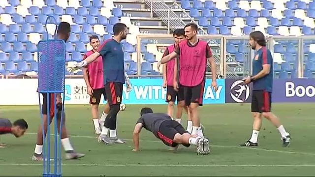 Último entrenamiento de la sub-21 antes de la semifinal