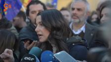 Ines Arrimadas visita Amer, en Girona, durante un acto de Ciudadanos