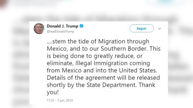 EEUU cancela los aranceles previstos tras llegar a un acuerdo con México