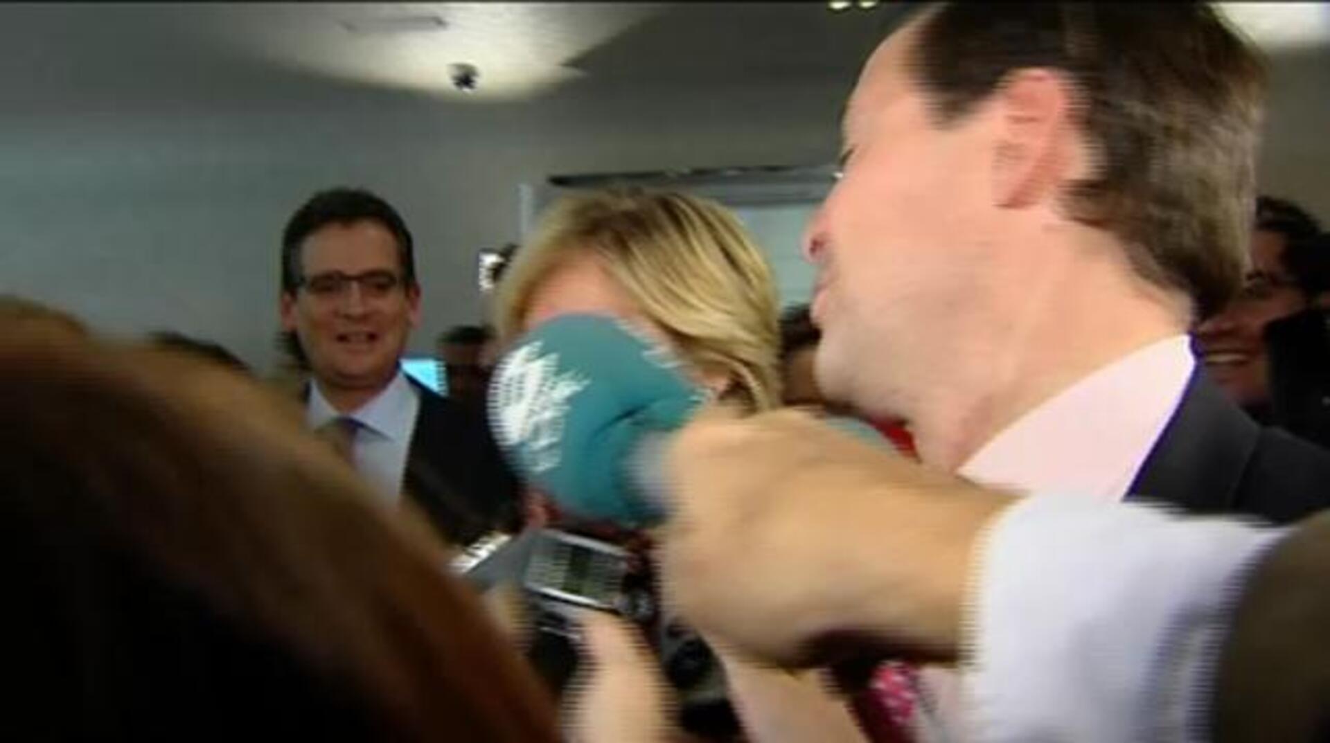 Esperanza Aguirre reaparece junto a Rajoy en la conferencia de Basagoiti en Madrid