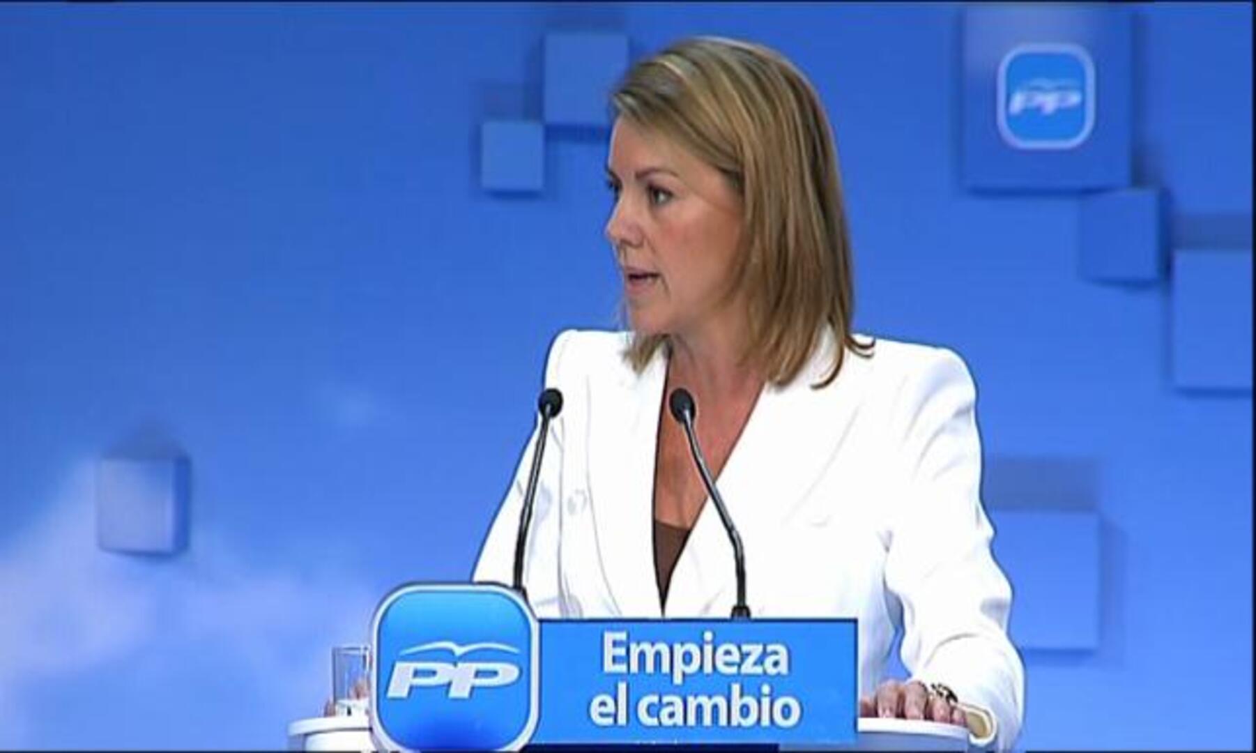 Cospedal acusa a Rubalcaba de pedir a los españoles que tengan «amnesia»