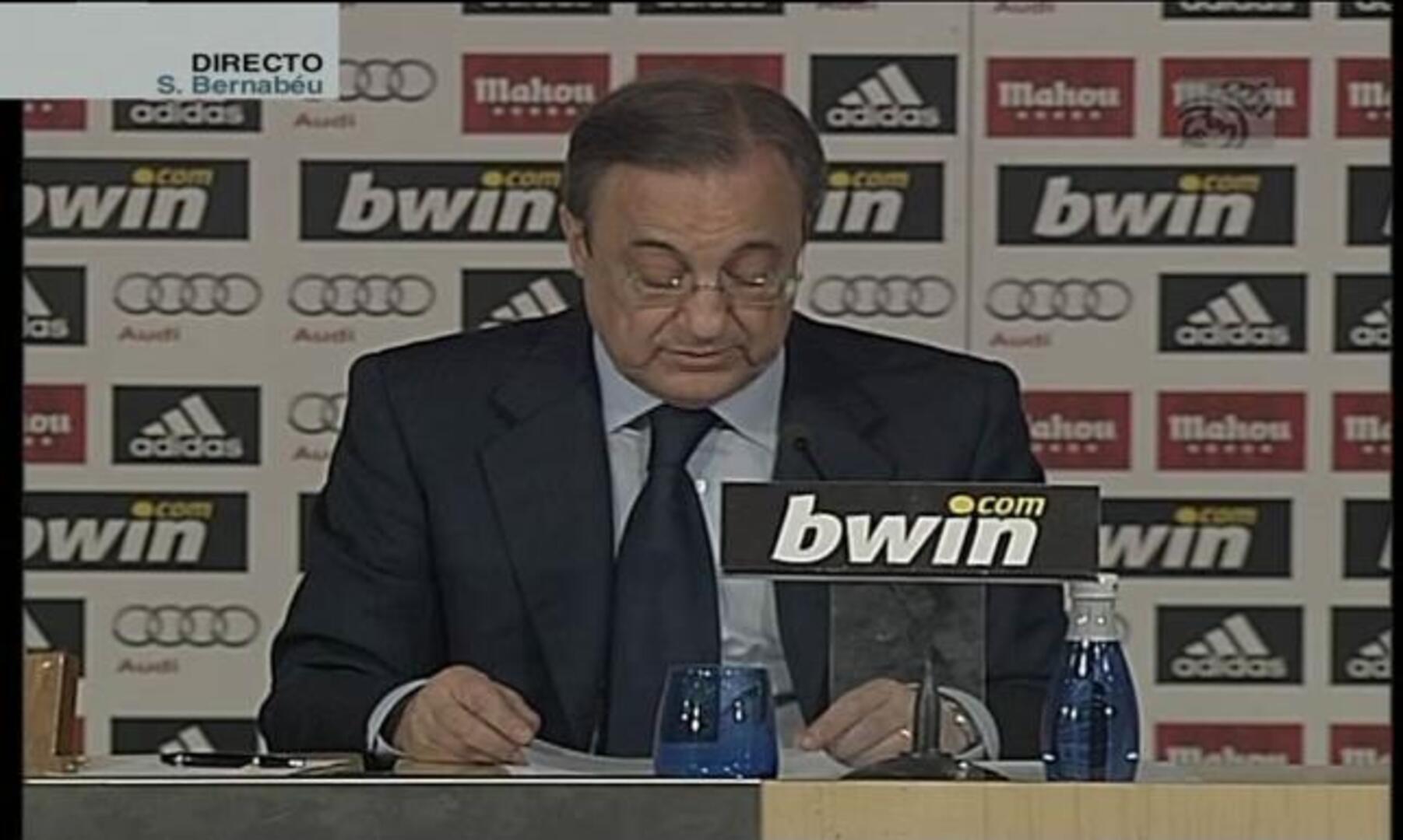 Florentino Pérez: «Es una decisión dolorosa, pero no había sintonía»