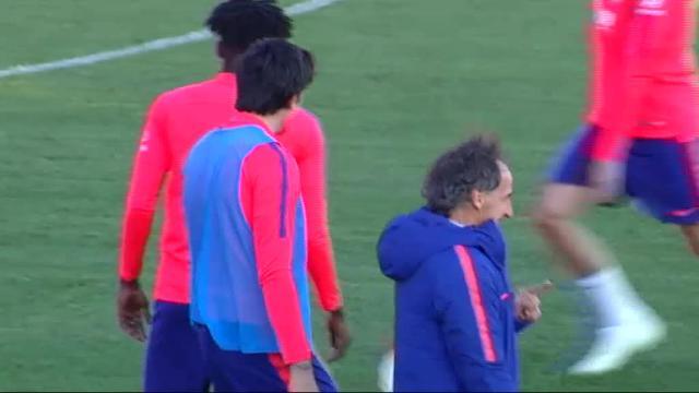 El Atlético realiza su último entrenamiento antes de visitar Mendizorroza