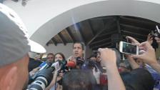 Guaidó participa en una misa en Caracas