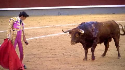 Iván Fandiño, durante una corrida de toros en la Maestranza