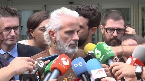 Marcos Benavent, a su llegada a la Ciudad de la Justicia