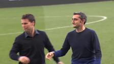 Cordial encuentro entre Rubí y Valverde previo al derbi