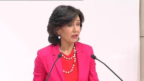 Emilio Saracho, durante la única junta de accionistas que presidió al frente del Popular