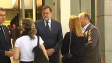 Rajoy reaparece en la escena pública en el funeral de Gerardo Fernández Albor