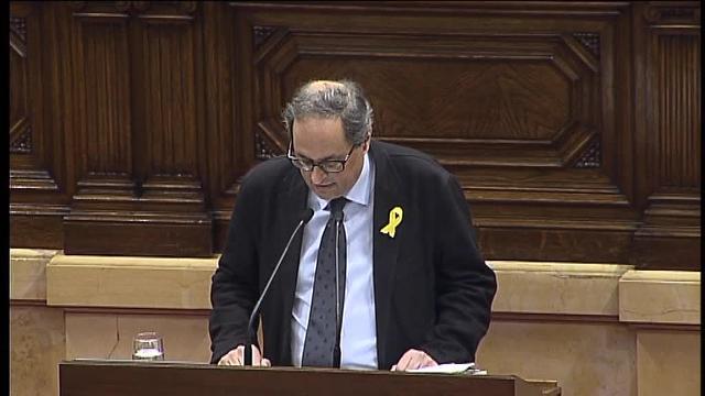 Quim Torra: &quot;¿Por qué los catalanes no podemos debatir sobre nuestro futuro?&quot;