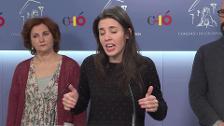 Irene Montero tacha de "sobreactuación" la manifestación del domingo en Colón