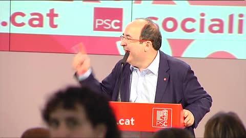 Miquel Iceta, tras ser primer secretario del PSC en las elecciones primarias del partido,