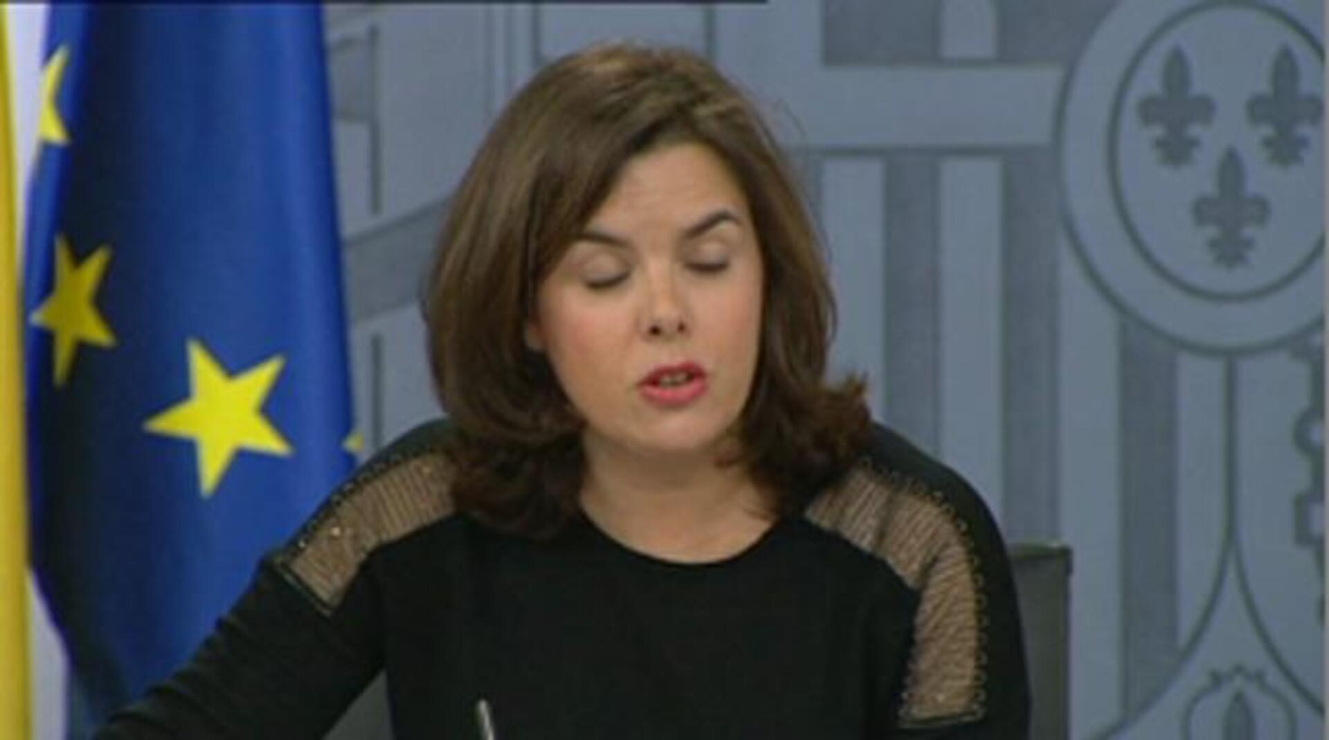 Soraya Sáenz de Santamaría y Mariano Rajoy, en el Congreso de los DIputados