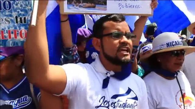 Multitudinaria manifestación en Nicaragua en contra de la represión del presidente Ortega