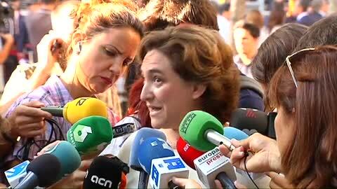 Puigdemont, durante la ofrenda floral a Rafael Casanova