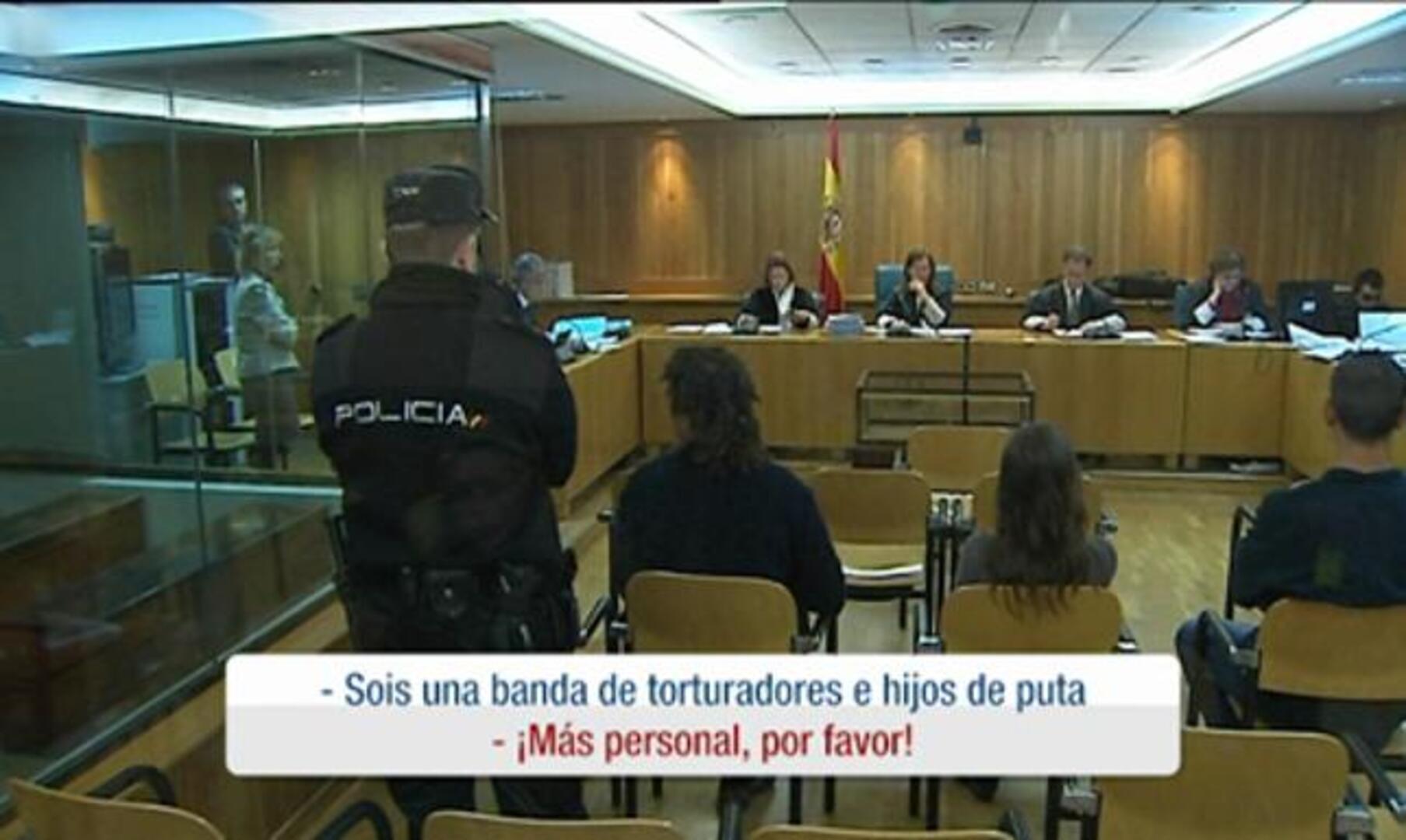 «Goras a ETA» obligan a desalojar a 3 etarras y al público en la Audiencia Nacional