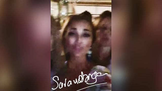 Paula Echevarría disfruta de una noche de fiesta con sus amigos