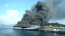 Un incendio en un barco de pasajeros deja varias personas heridas en Pontevedra