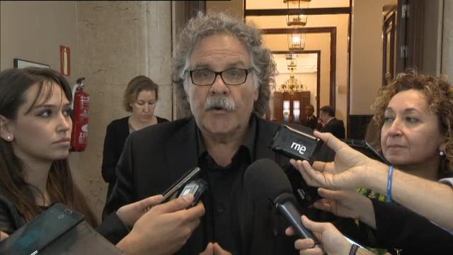 El portavoz de ERC, Joan Tardá, este jueves en el Congreso