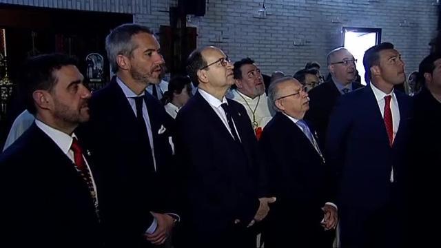 José Castro y Jorge Sampaoli, en un balcón de la calle Sierpes de Sevilla