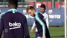 El Barça se prepara para el choque de Champions contra el Inter de Milán