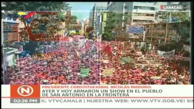 Maduro asegura que la ayuda humanitaria es un &quot;lavado de cara&quot; a la &quot;amenaza militar de EEUU&quot;