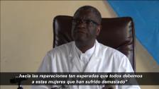 Mukwege celebra el premio Nobel de la Paz con sus pacientes en el hospital de Bukavu