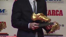 Leo Messi recibe su quinta Bota de Oro