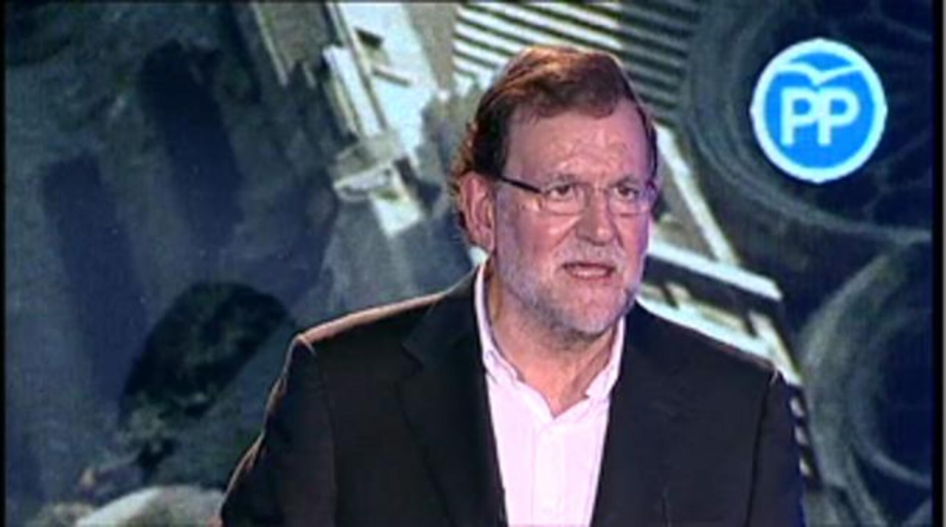 El presidente del Gobierno, Mariano Rajoy, en Barcelona