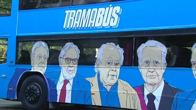 Vista lateral del «tramabus»