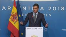 Pedro Sánchez "subraya" que los dirigentes independentistas en prisión "tendrán un juicio justo"