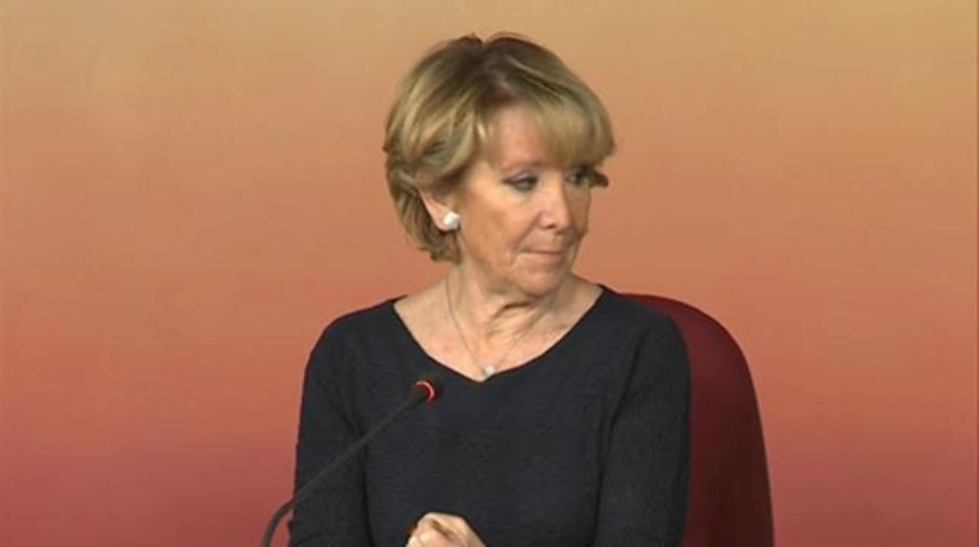 La portavoz del PP en el Ayuntamiento de Madrid, Esperanza Aguirre