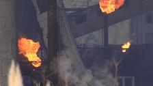 Incendio en la planta de Arcelor en Avilés