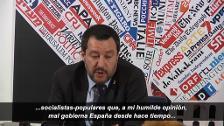 Salvini asegura que Vox es una "buena noticia" para España y los andaluces