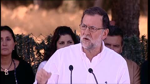 Mariano Rajoy, este domingo en Zaragoza, durante la celebración del día del afiliado del PP aragonés