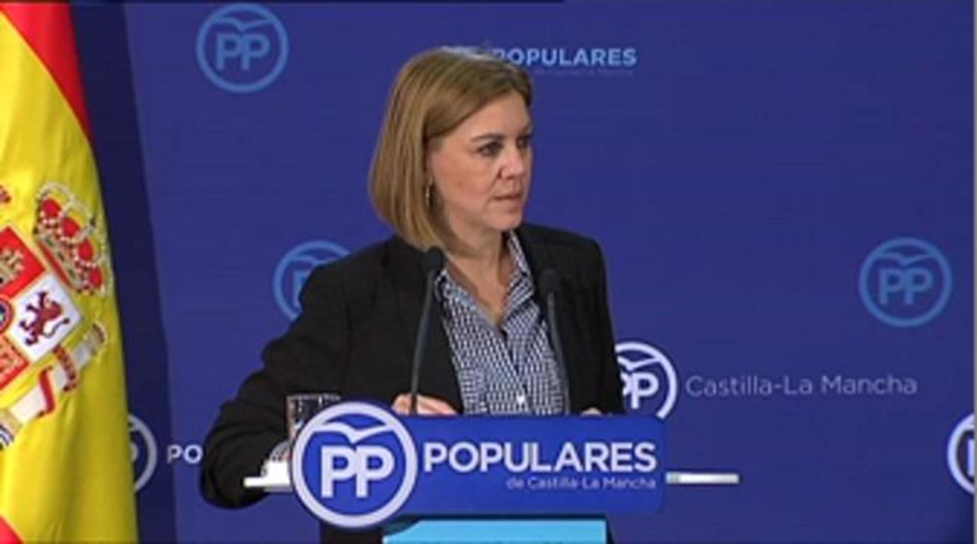 Cospedal advierte sobre «los pactos entre perdedores que se quieren hacer de espaldas a los votantes»