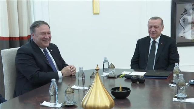 Pompeo se reúne con Erdogan en Ankara (Turquía) por el caso del periodista desaparecido