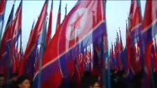 Primer gran desfile norcoreano del año en Pyongyang