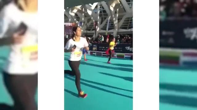 Cristina Pedroche demuestra su evolución en las carreras