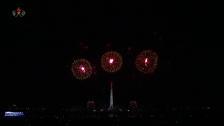 Corea del Norte celebra con fuegos artificiales el 106 aniversario de Kim Il Sung