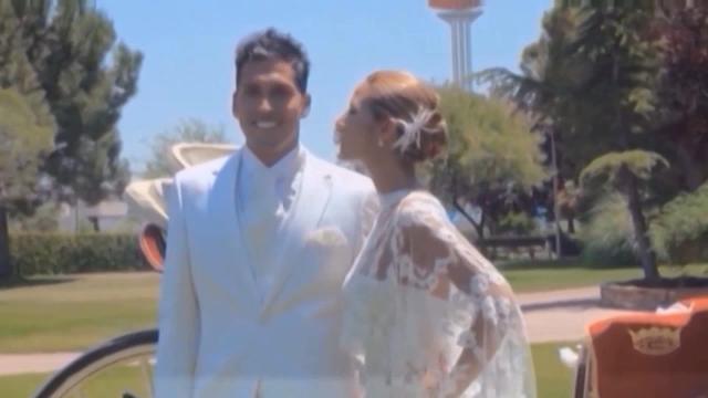Tamara Gorro, durante la boda de Kiko Matamoros y Makoke