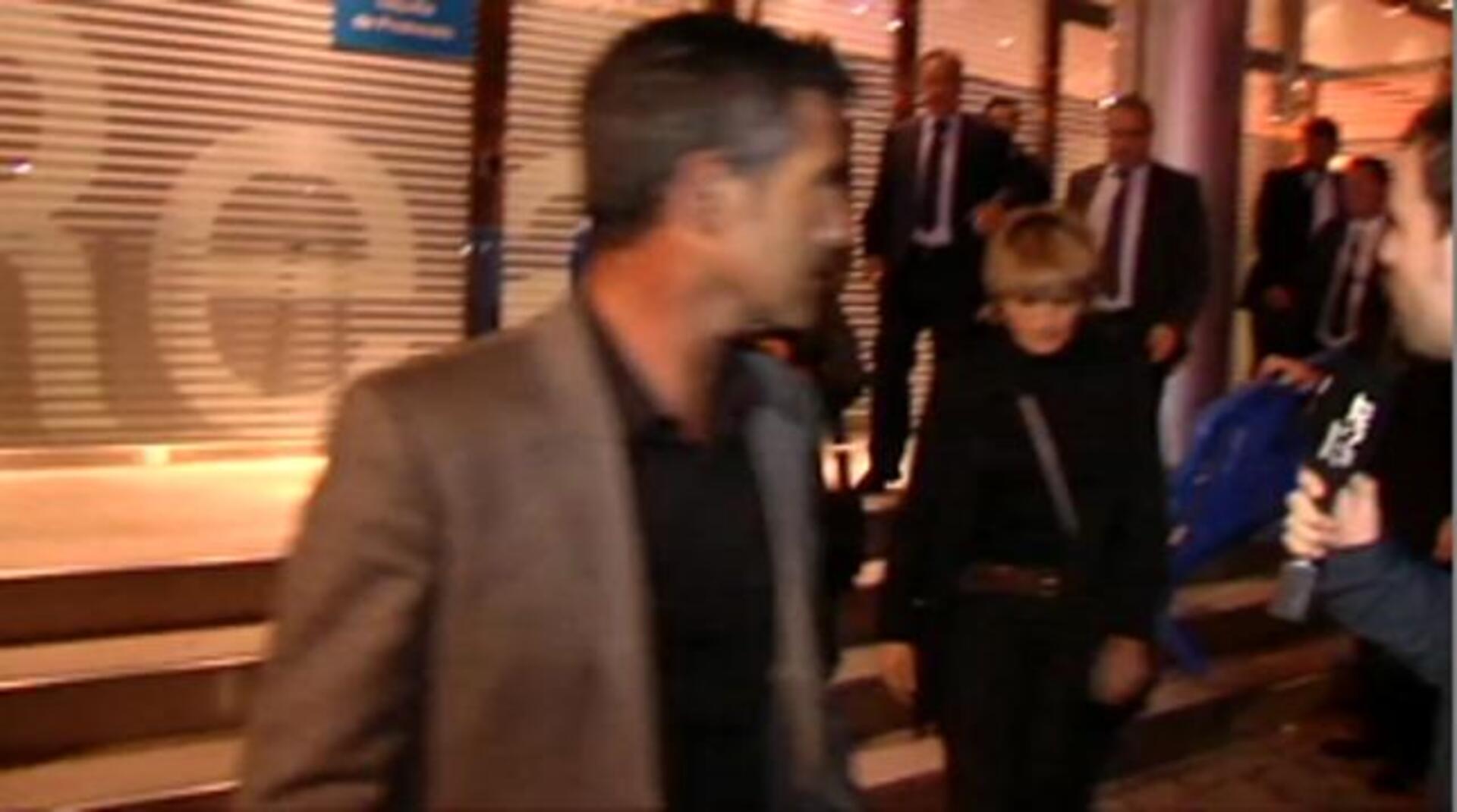 La alcaldesa de Madrid, Manuela Carmena, junto a la alcaldesa de París, Anne Hidalgo, y el presidente del Real Madrid, Florentino Pérez